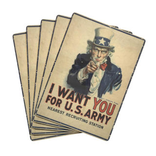Uncle Sam I Want You Poker Playing Cards | Vintage Military Playing Cards 4
