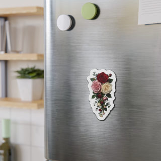 Rose Bouquet Die Cut Magnet | Floral Refrigerator Magnet 9