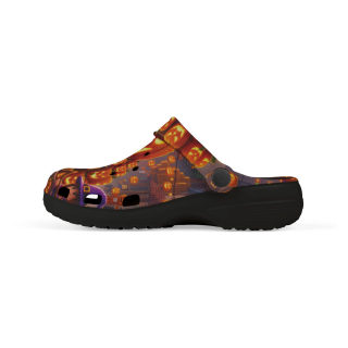 Trick or Treat Pumpkin Pattern Kid's Clogs 8