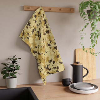 Desert Digital Camo Tea Towel | Tan & Brown Pixel Camouflage 6