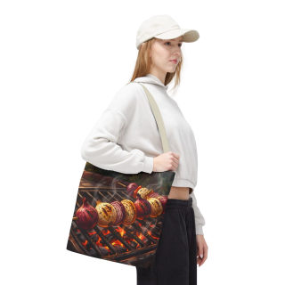 Grilled Vegetable Kabob Tote Bag | BBQ Skewers, Summer Cookout Market Tote 71