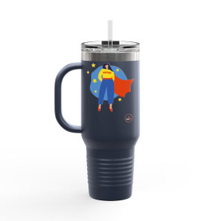 Super Mom comic burst insulated travel mug 32
