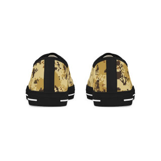 Gold Splatter Pattern Men's Low-Top Sneakers | Abstract Paint Design 7