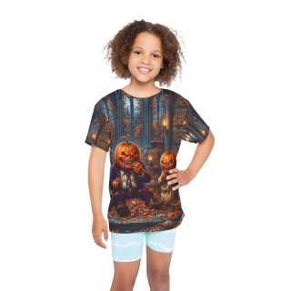 Jack-O'-Lantern Trick-or-Treaters Kids Jersey 4