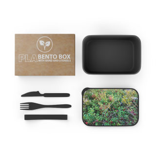 Wild Berry Forage PLA Bento Box with Band and Utensils | Nature Photo Lunchbox 3