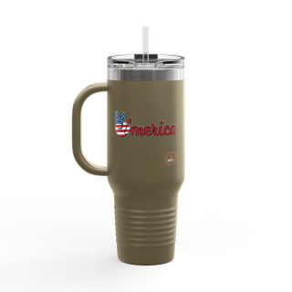 'Merica Peace Hand travel mug, 40oz insulated tumbler 29
