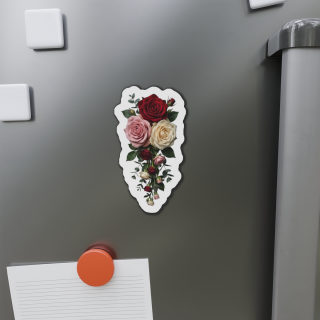 Rose Bouquet Die Cut Magnet | Floral Refrigerator Magnet 5