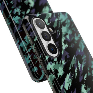 Teal Black Abstract Camo Phone Case 125