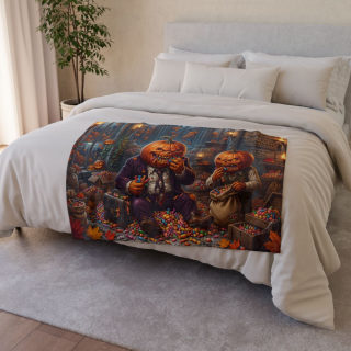 Jack-o'-Lantern Candy Feast Blanket