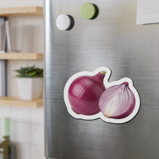 Red Onion Illustration Die-Cut Magnet 11