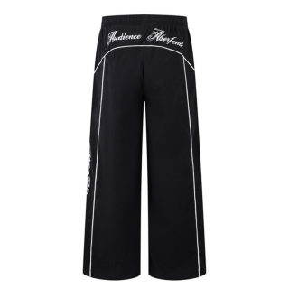 Line Print Loose Wide-Leg Pants for Women | Pleated Casual