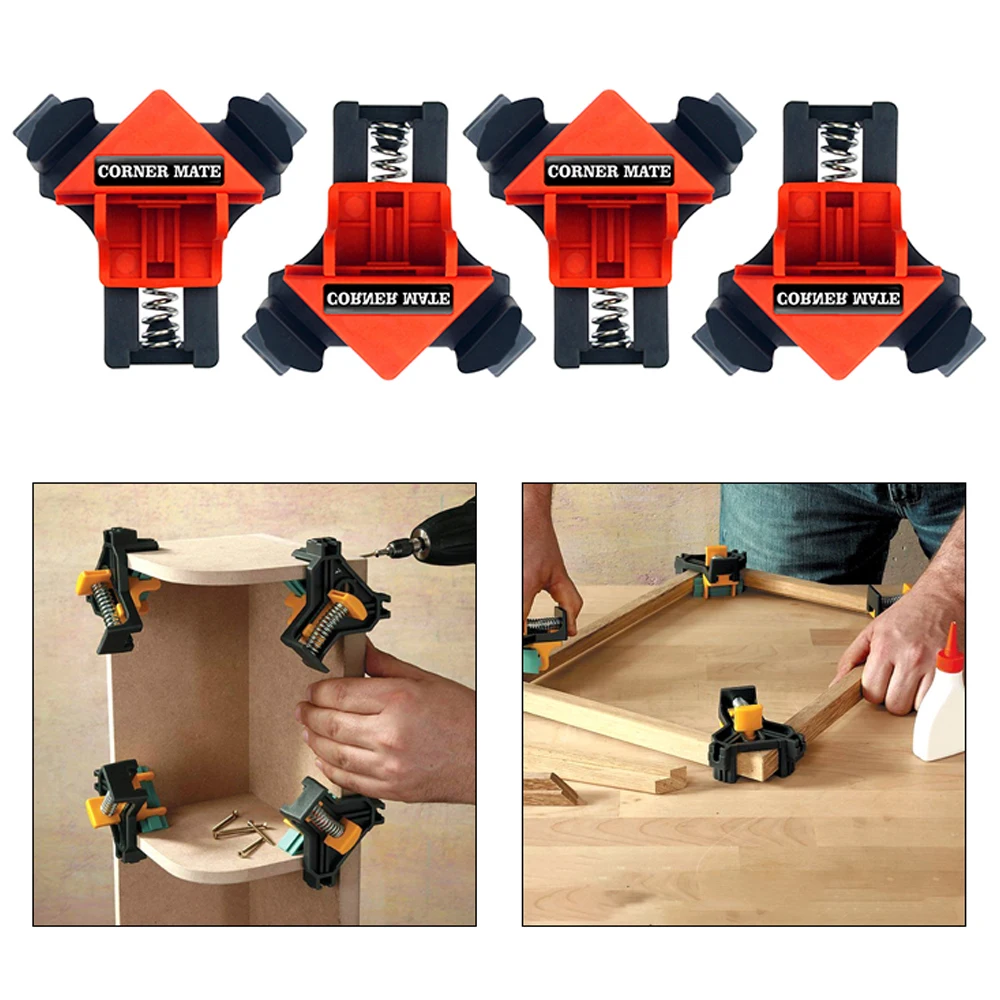 4-Piece 90° Right Angle Clamp Set | Woodworking Corner Fixing Clips 6