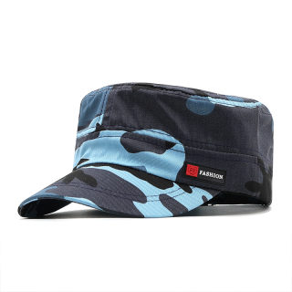 Military Style Flat Cap | Camouflage Travel & Outdoor Sun Hat