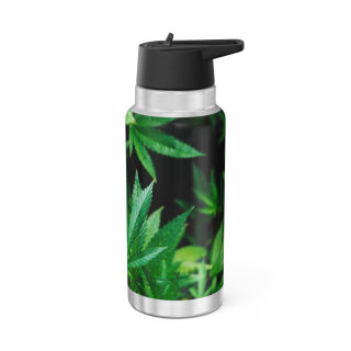 Cannabis Leaf Pattern Tumbler | 32oz Water Bottle 4