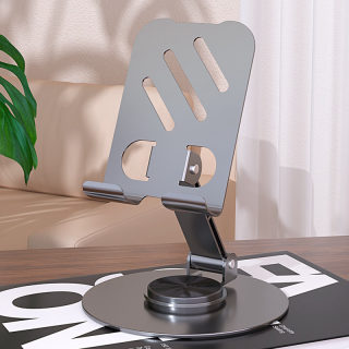 Phone holder — aluminum alloy desktop stand with 360-degree rotation 3