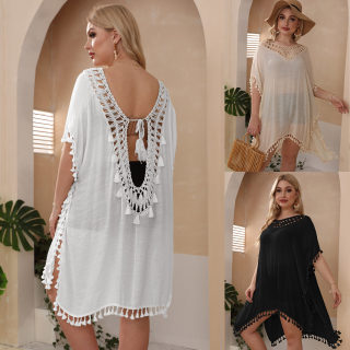 Plus Size Crocheted beach cover-up