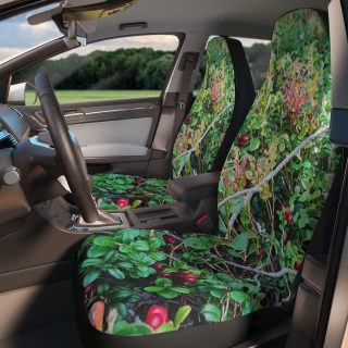 Forest Floor Berry Print Car Seat Covers | Nature Botanical Seat Protector 6