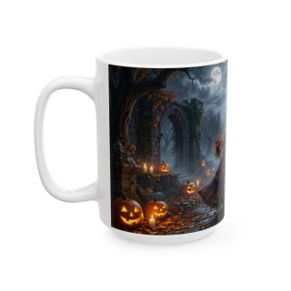 Victorian Pumpkin Lady Mug | Halloween Jack-o'-Lantern Ceramic Mug 6