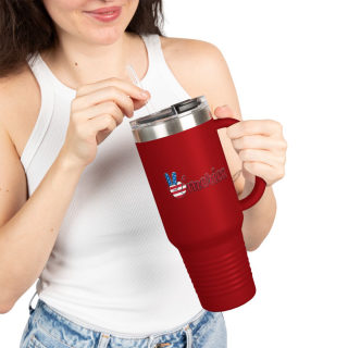 'Merica Peace Hand travel mug, 40oz insulated tumbler 35