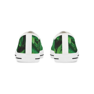 Green Succulent Print Men's Low-Top Sneakers | Aloe Plant Pattern 7
