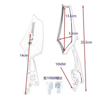 Motorcycle Rearview Mirror | Aluminum Alloy, 8mm Universal Thread 3