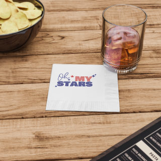 Oh My Stars Napkins | Patriotic Fourth of July Cocktail Napkins 8