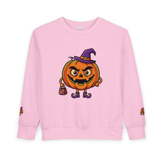 Jack-o'-Lantern Witch Pumpkin Toddler Sweatshirt 9