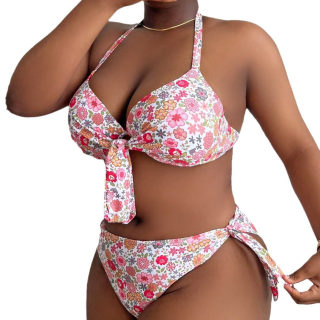 Plus Size Floral bikini set 5