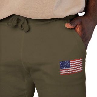 American flag embroidered sweatpants 75