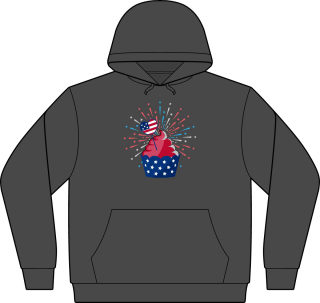 Patriotic cupcake with sparkler hoodie 2