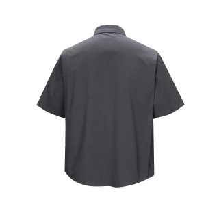 Collared Loose Short Sleeve Workwear Shirt 2