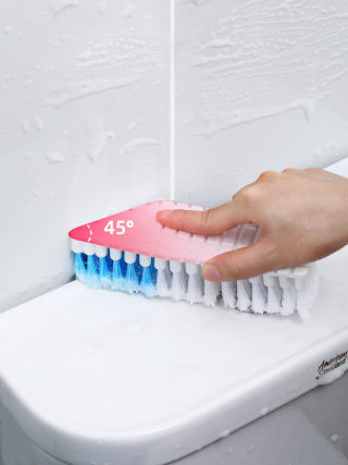 AISEN Bendable Bathroom Corner Brush | Soft Bristle Bathtub & Tile Brush 5