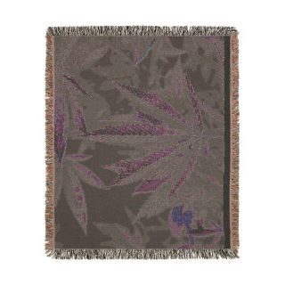 Marijuana Leaf Woven Blanket | Cannabis Plant Throw, Botanical Tapestry 8