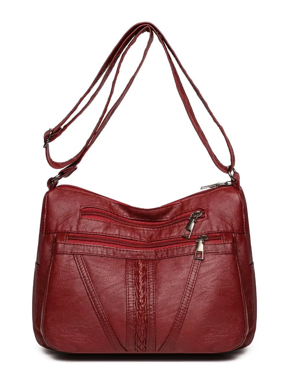 PU Leather Adjustable Strap Shoulder Bag 6