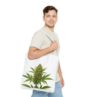 Cannabis Bud Illustration Tote | Botanical Cannabis Plant Tote 39