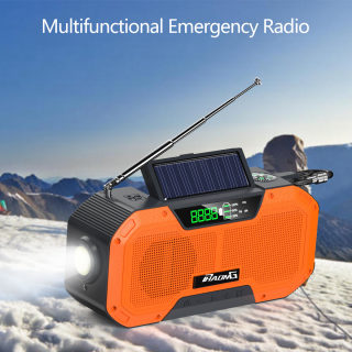Outdoor Emergency Radio Bluetooth Speaker | Solar Flashlight & 5000mAh Power Bank