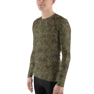Men's Rash Guard "Green Digital Camo" 12