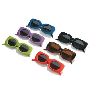 Square-Frame Macaron-Tone Sunglasses 3