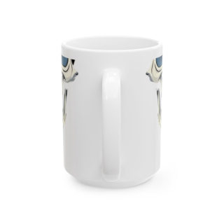 Skull and Roses Ceramic Mug | Floral Skull Coffee Mug 4