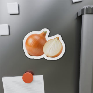 Onion Illustration Die-Cut Magnet 6