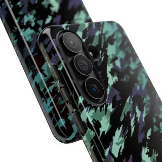 Teal Black Abstract Camo Phone Case 124