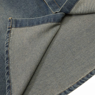 Embroidered Letter Denim Short Sleeve Shirt 4