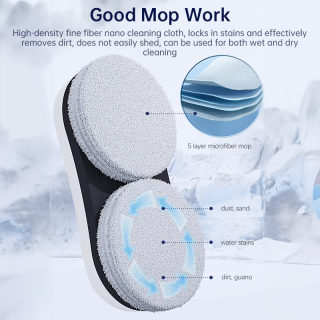 Smart Window Cleaning Robot with Remote Control, 5600Pa Suction 5