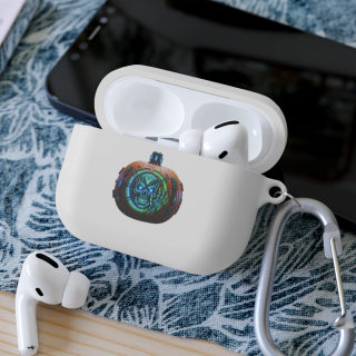 Neon Pumpkin Skull AirPods Case 22