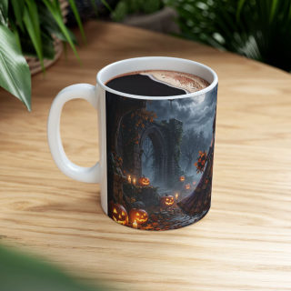 Victorian Pumpkin Lady Mug | Halloween Jack-o'-Lantern Ceramic Mug 14