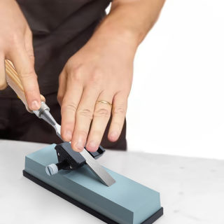 Chisel & Knife Sharpening Guide | Honing Jig with Roller and Sharpening Stone 6