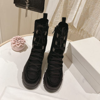 Classic Lace-Up Ankle Boots for Women | Suede Platform Booties 2