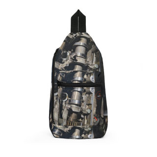 Vintage Engine Parts Sling Bag | Mechanical Industrial Print