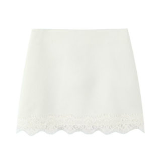 Women's Lace Hem Skirt Pants | Elegant Versatile 3