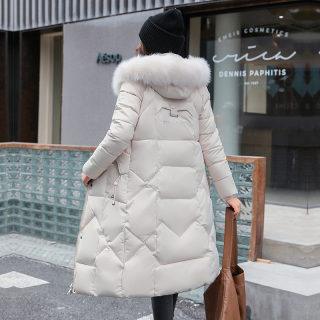 Fitted Russian-Style Mid-Length Cotton Coat for Women, Fur Collar 6